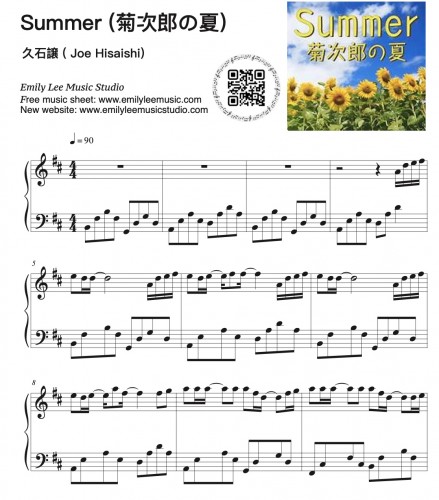 Joe Hisaishi's Piano Solo Score (Simple Version) - Emily Lee Music Studio