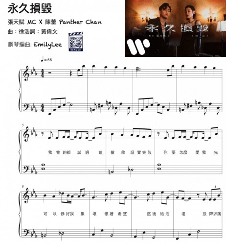 《永久損毀》 張天賦 MC & 陳蕾

曲：徐浩, 詞：黃偉文, 編：徐浩/ 黃兆銘